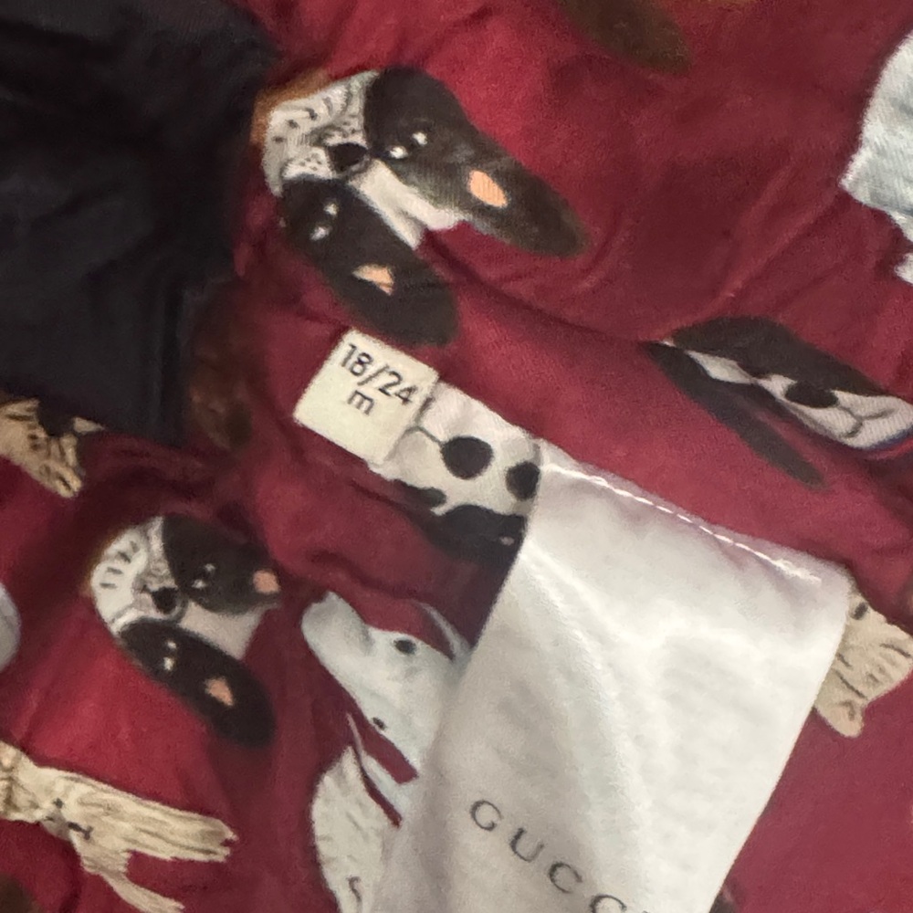 Gucci Kids Navy and Red Puffer Jacket - Picture 3 of 5